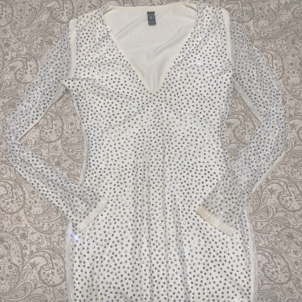 White sparkle dress